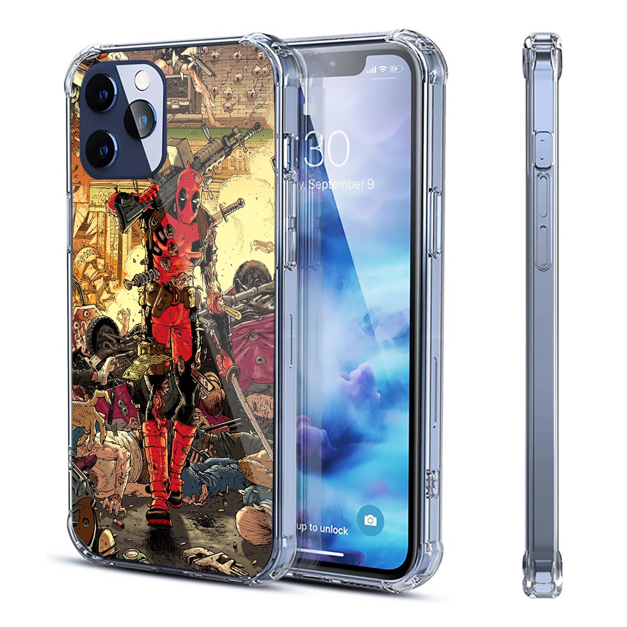 （画像用） Deadpool デッドプール 【iPhone 12シリーズ対応】透明スマホケース（クリアソフトケース）
